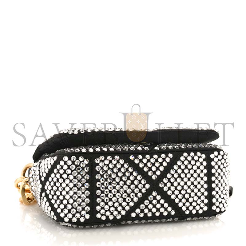 Pra*a crystal mini bag with chain black 1bd329 (17*11.5*6cm)